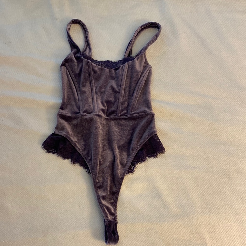 Purple velvet corset